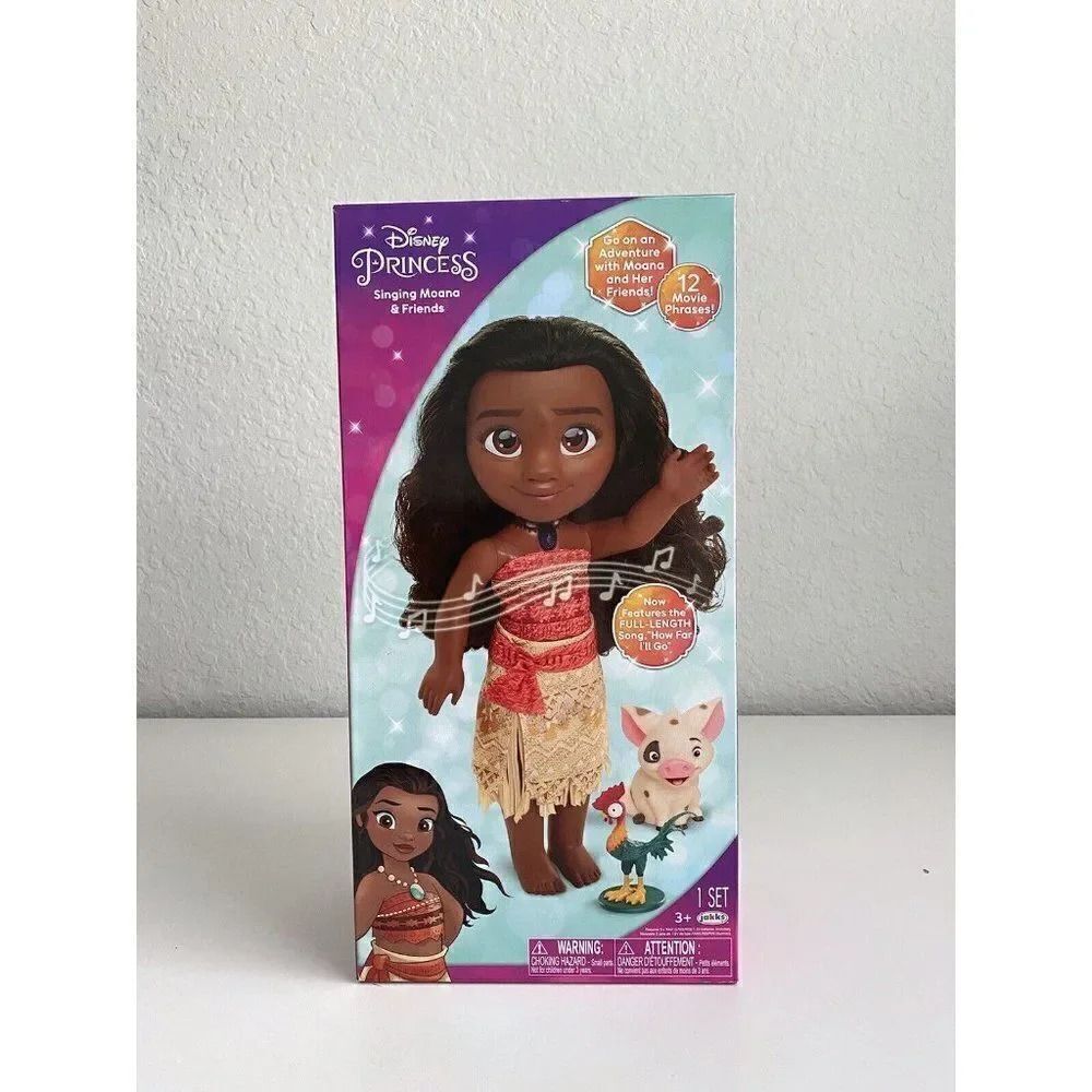 Disney Princess Moana 14” Inch Singing Doll includes Animal Friends Pua & Heihei